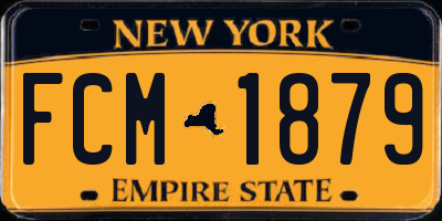 NY license plate FCM1879