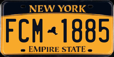 NY license plate FCM1885