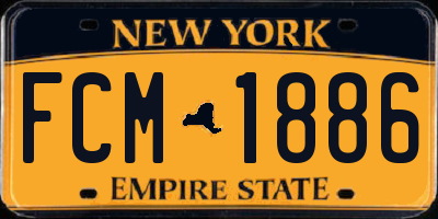 NY license plate FCM1886