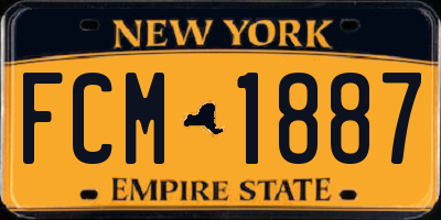 NY license plate FCM1887
