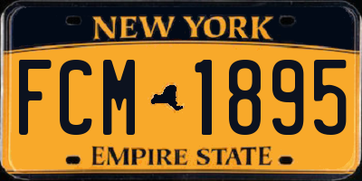 NY license plate FCM1895