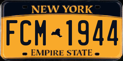 NY license plate FCM1944
