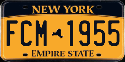 NY license plate FCM1955