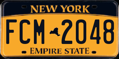 NY license plate FCM2048