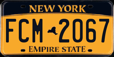 NY license plate FCM2067