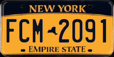 NY license plate FCM2091