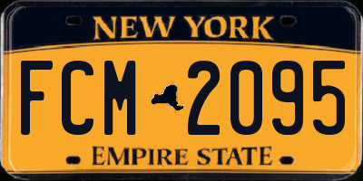 NY license plate FCM2095