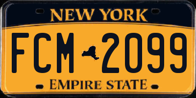 NY license plate FCM2099