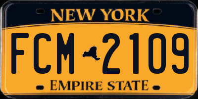 NY license plate FCM2109