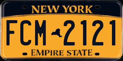NY license plate FCM2121