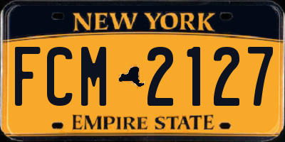 NY license plate FCM2127