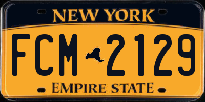 NY license plate FCM2129