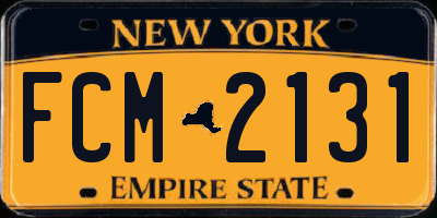 NY license plate FCM2131
