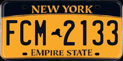 NY license plate FCM2133