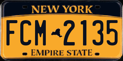 NY license plate FCM2135