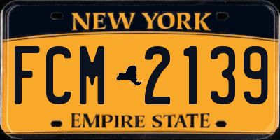 NY license plate FCM2139