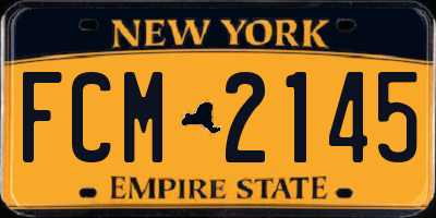 NY license plate FCM2145
