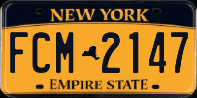 NY license plate FCM2147