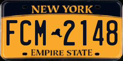 NY license plate FCM2148