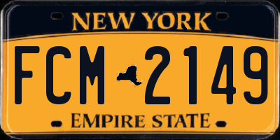 NY license plate FCM2149