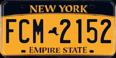 NY license plate FCM2152
