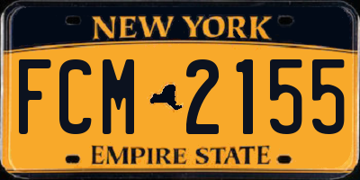 NY license plate FCM2155