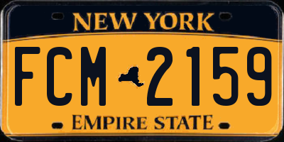 NY license plate FCM2159