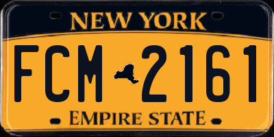 NY license plate FCM2161