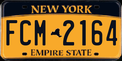 NY license plate FCM2164