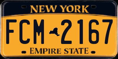 NY license plate FCM2167
