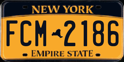 NY license plate FCM2186