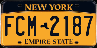 NY license plate FCM2187