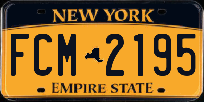 NY license plate FCM2195