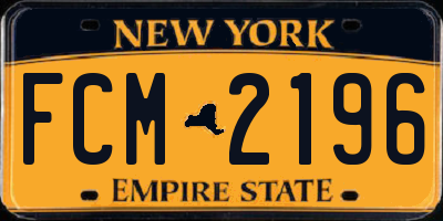 NY license plate FCM2196