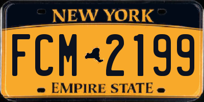 NY license plate FCM2199