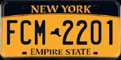 NY license plate FCM2201