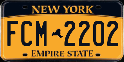 NY license plate FCM2202