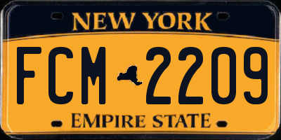 NY license plate FCM2209