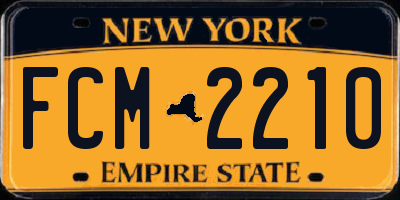 NY license plate FCM2210