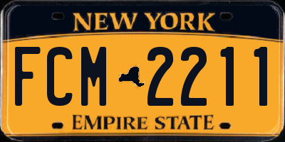 NY license plate FCM2211