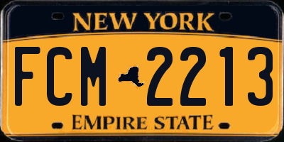 NY license plate FCM2213