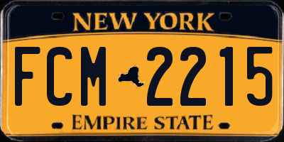 NY license plate FCM2215