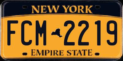 NY license plate FCM2219