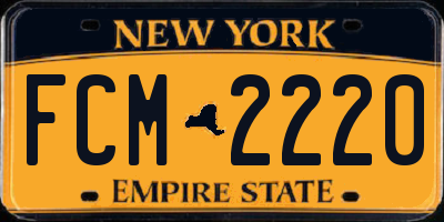 NY license plate FCM2220
