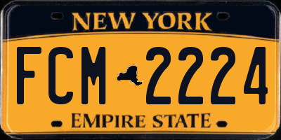 NY license plate FCM2224