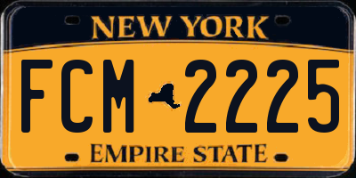 NY license plate FCM2225