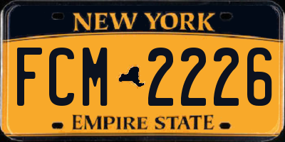 NY license plate FCM2226