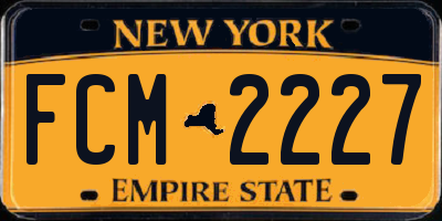 NY license plate FCM2227