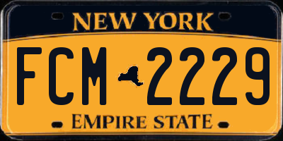 NY license plate FCM2229