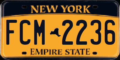 NY license plate FCM2236